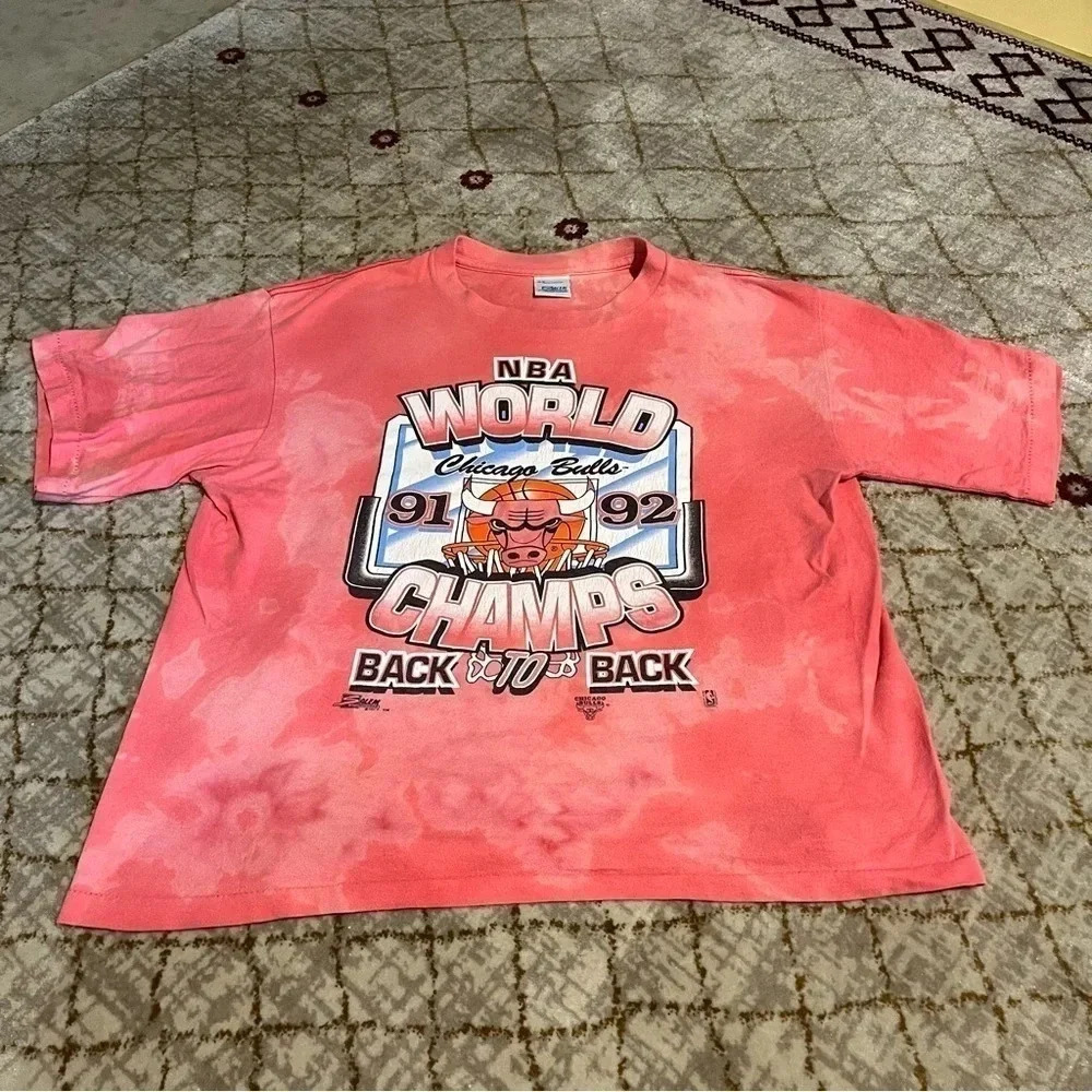 Vintage Chicago Bulls World Champs Salem T-Shirt 1992 NBA Back To Back 14-16